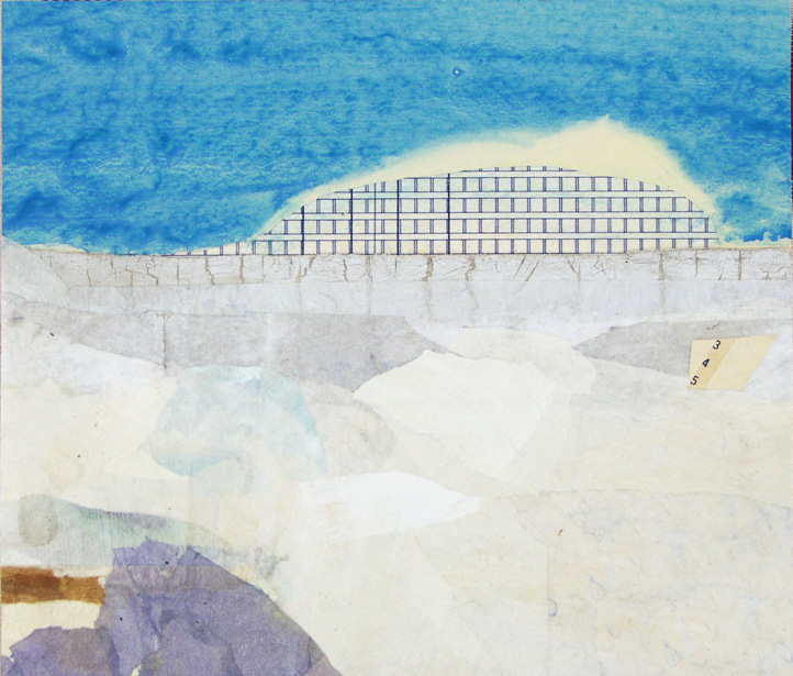 Takao : 2003 : 420×280 mm : acrylic paint, waste paper, aqueous varnish,acrylic resin