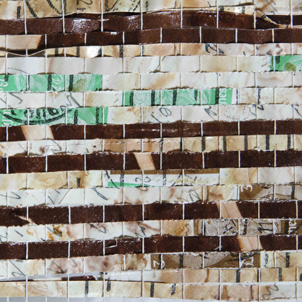 2014 : 150×70 mm : letter, paper yahn, acrylic resin