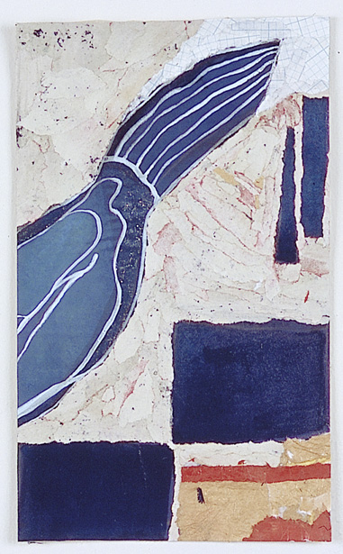 Akiko : 2003 : 180×300 mm: paper, waste paper, acrylic paint, hemp cloth