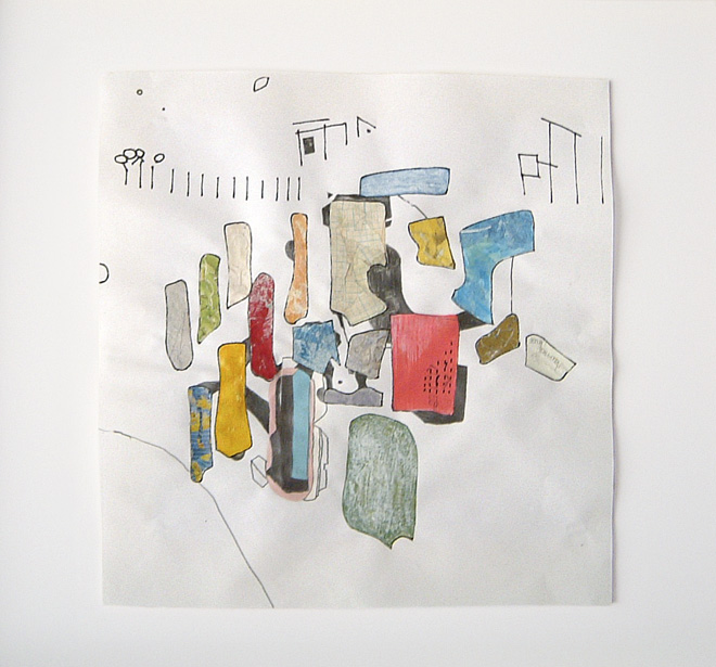 Oike : 2003 : 257×257 mm : paper, waste paper, ink